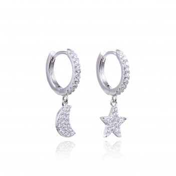 BOUCLES LUNE ÉTOILE